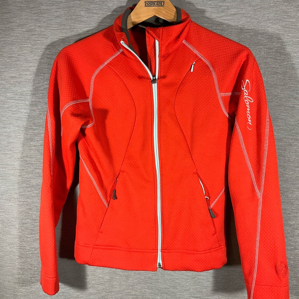 Women’s Salomon Red Fleece Jacket, size S